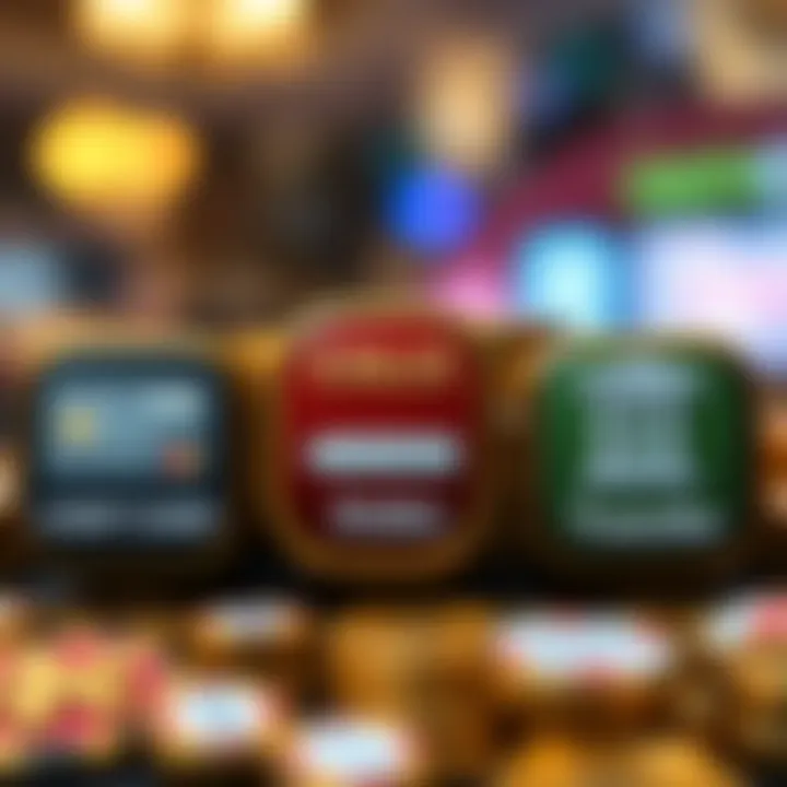 Popular Australian Payment Options at Wild Fortune Mobile Casino Collection of icons representing Australian payment methods like credit card, e-wallet, and bank transfer