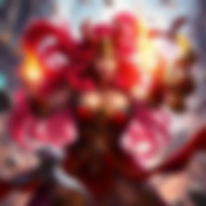 Miss Fortune using her ultimate ability in a team fight in Wild Rift