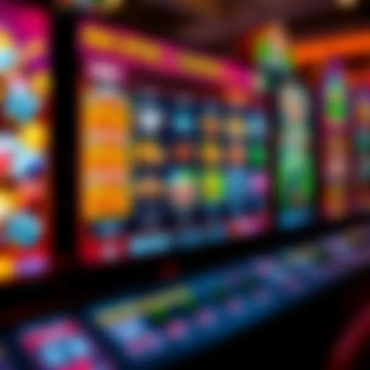 Display of eligible slot games for free spins at Wild Fortune Casino on a digital screen