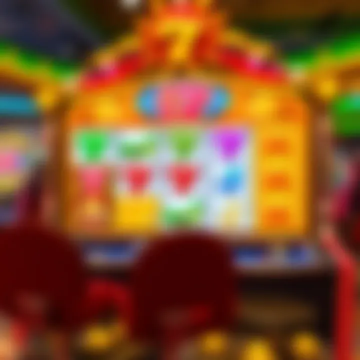 Gaming interface showing special elements and bonus rounds of deluxe wild fortune slot game