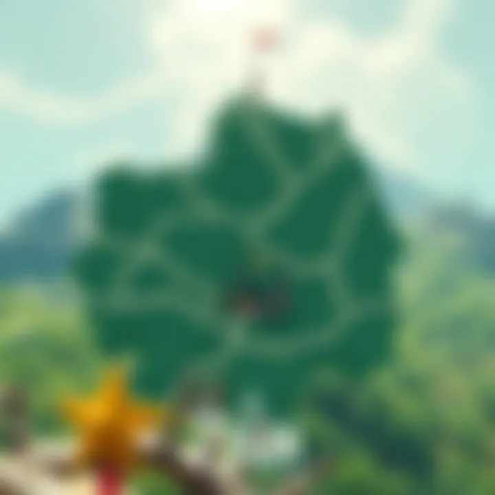 In-game map highlighting the location of the fortune teller’s tent within the vast open world