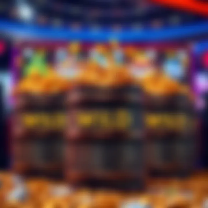 Slot game interface showing multiple barrels tipping to reveal wild symbols enhancing winning combinations