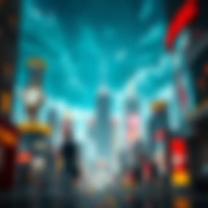 Wild Cards Universe Cityscape Illustration Illustration depicting a fictional cityscape inspired by the Wild Cards universe