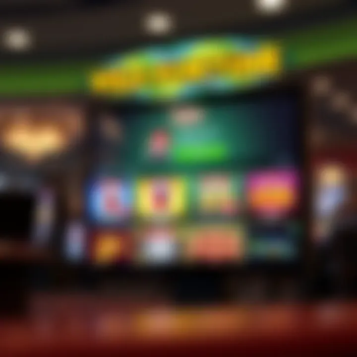 Wild Fortune Coupons Available On Screen Digital screen displaying various Wild Fortune coupons and discount offers