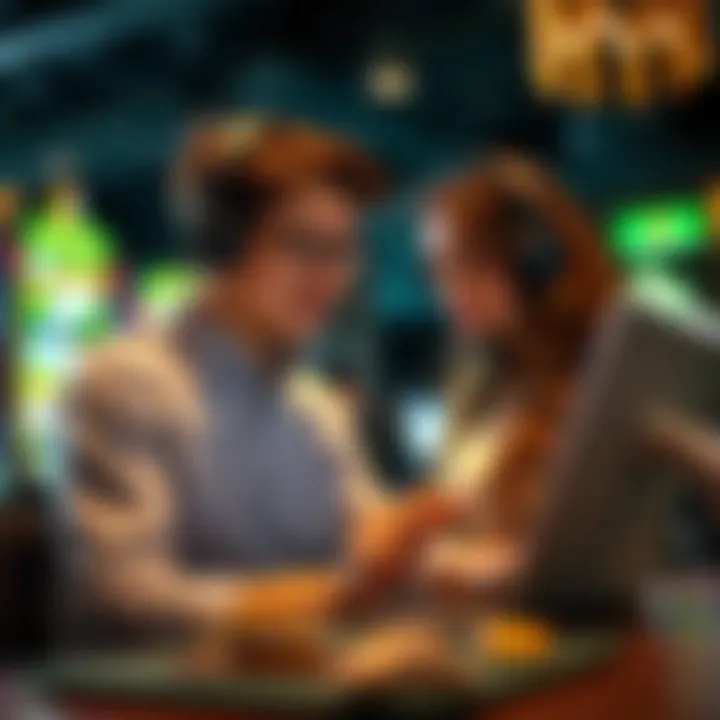 Customer support agent assisting a user through live chat on a digital device