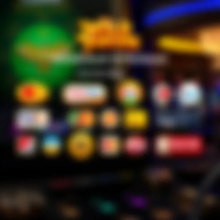 Various payment methods icons representing withdrawal options in online casinos