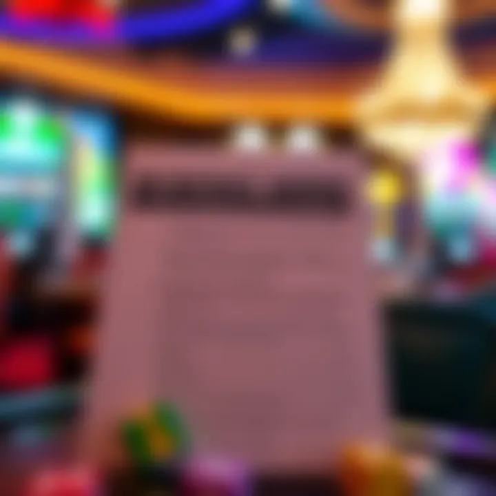 Checklist highlighting key terms and eligibility criteria for no deposit casino bonus