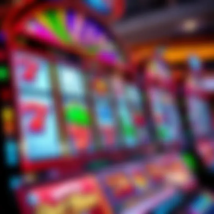 Colorful online pokies game interface showing reels and symbols