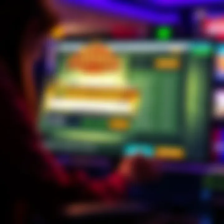 Illustration of a player navigating a casino website to redeem a bonus code