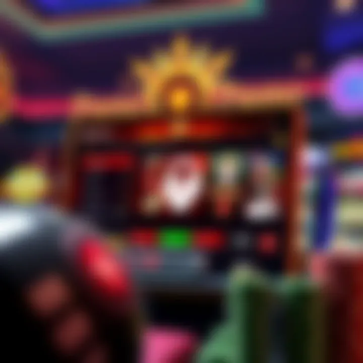 Digital representation of secure online gambling site with casino elements