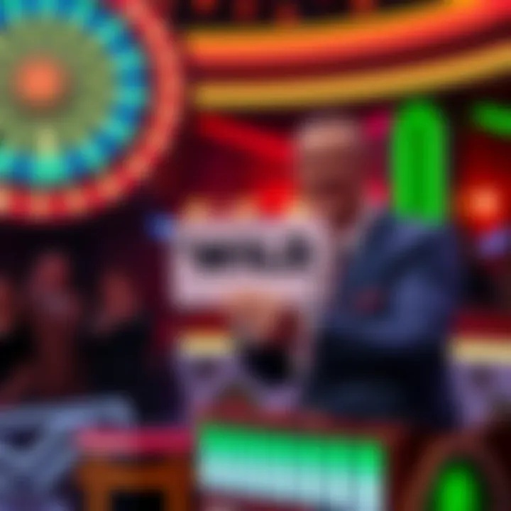 Contestant strategically using the Wild Card on the game show stage