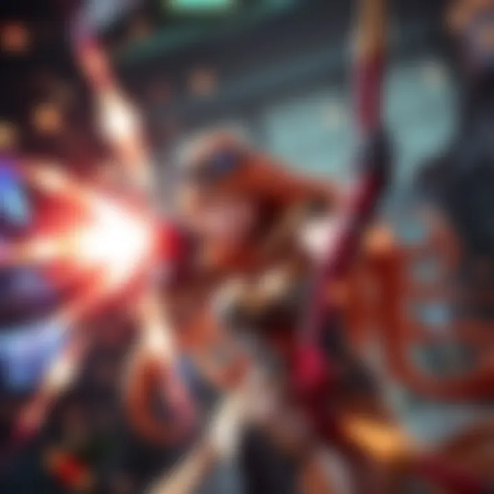 Miss Fortune Using Bullet Barrage Ability Miss Fortune casting a powerful bullet barrage in League of Legends Wild Rift