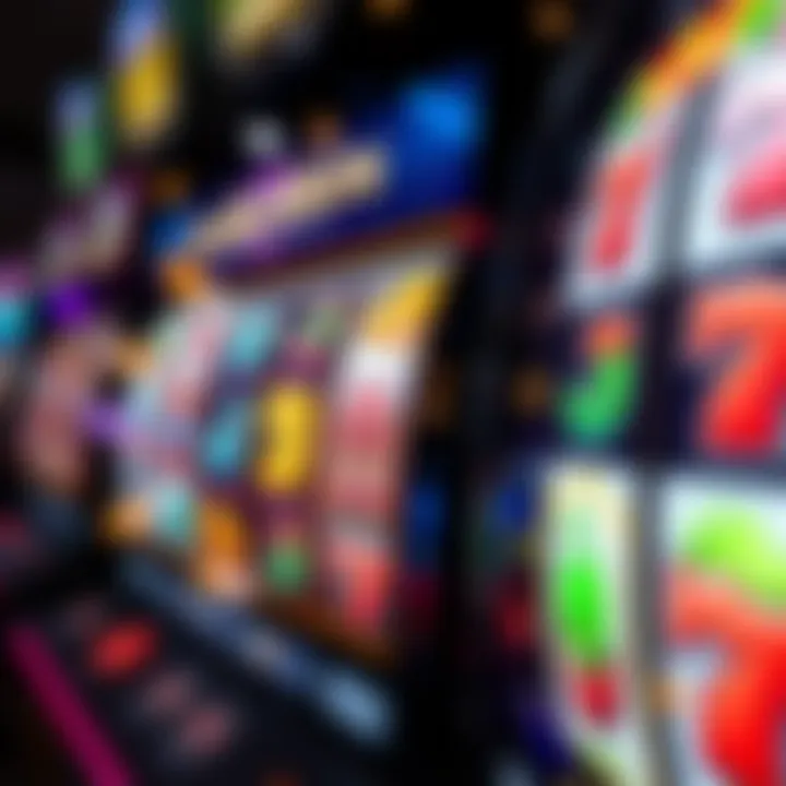 Visual Representation of Online Pokies Reels and Symbols Colorful online pokies reels with various symbols spinning on a digital screen