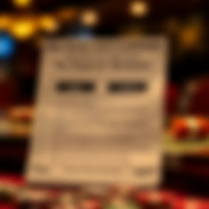 Checklist highlighting key terms and conditions for casino no deposit bonuses