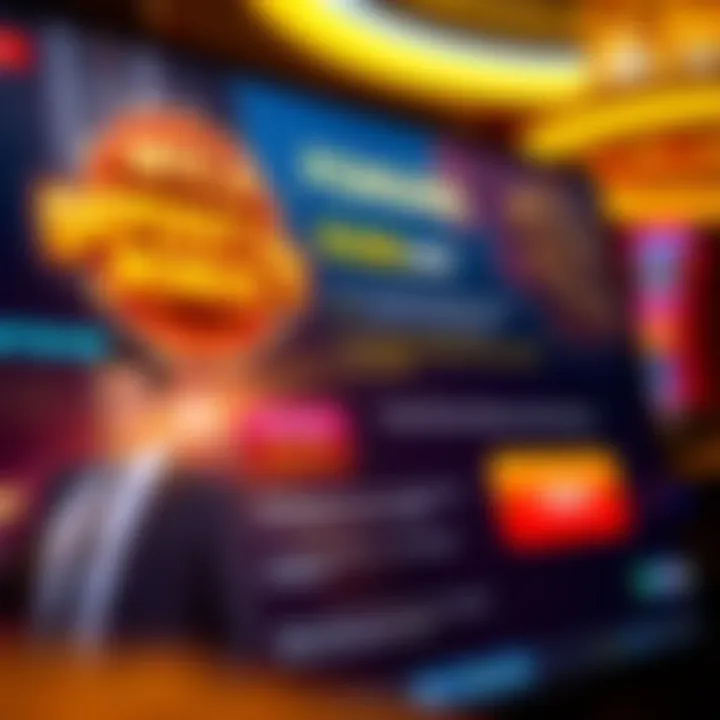 Illustration of a casino deposit bonus offer on a digital screen with highlighted terms and conditions