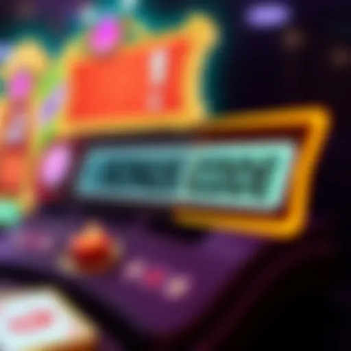 Illustration of a digital casino interface highlighting bonus code entry