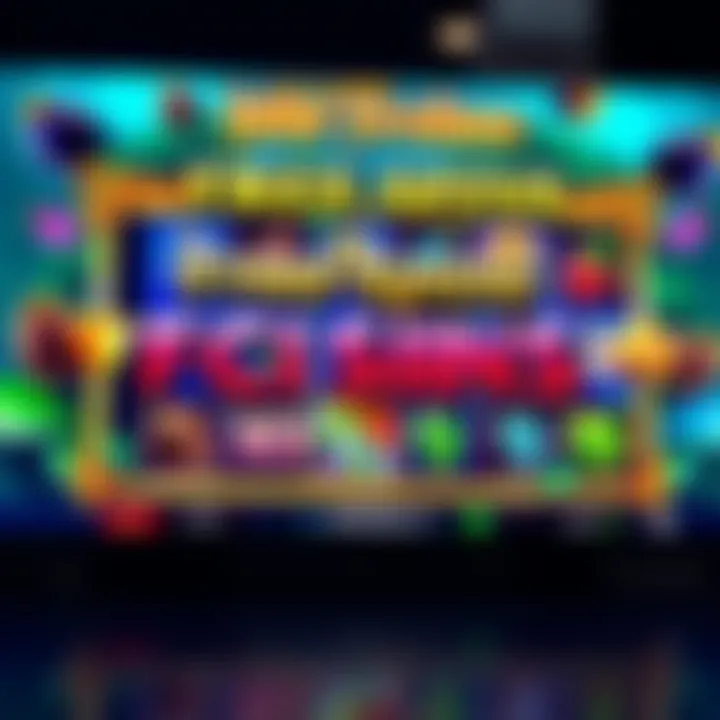 Free spins bonus offer displayed on online casino interface with vibrant icons