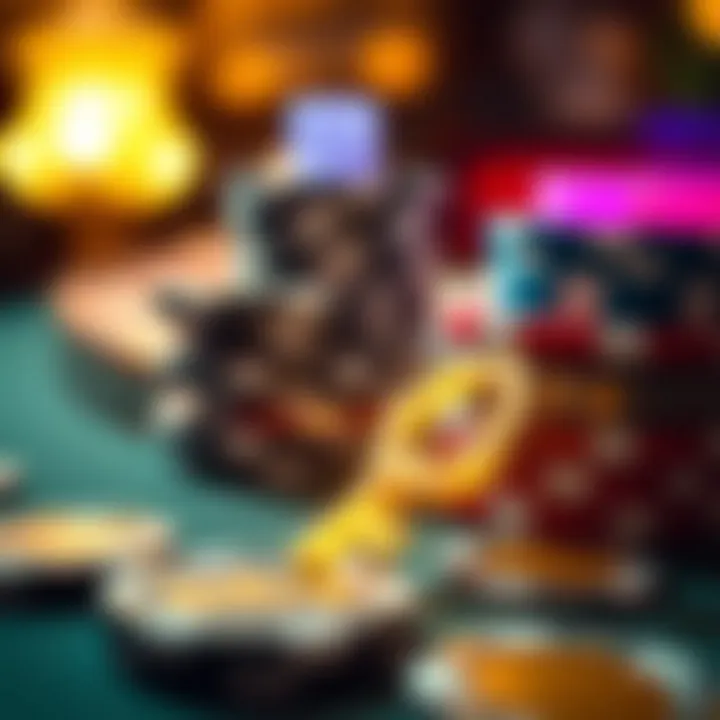 Graphic showing casino chips and a glowing key symbolizing unlocking no deposit bonuses