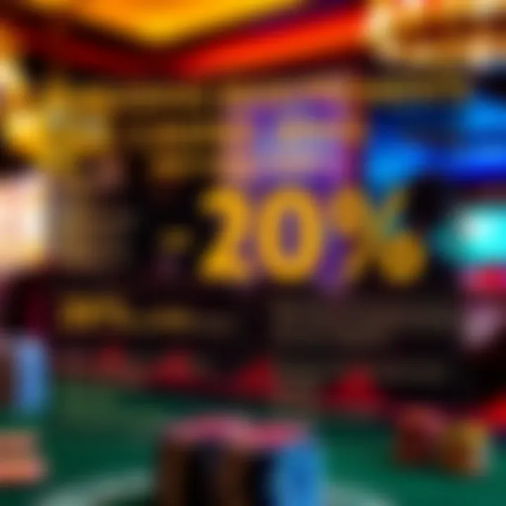 Graphic representation of wagering requirements highlighting percentage values and casino terms