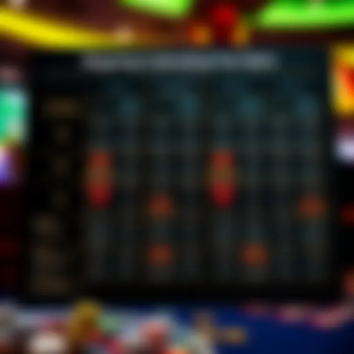 Detailed chart showing wagering requirements and bonus conditions for free spins