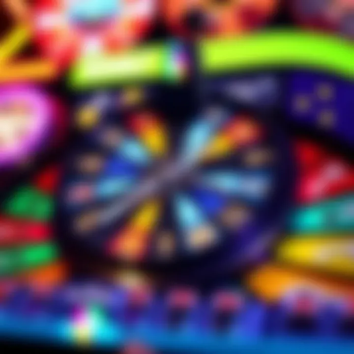 Wheel of Fortune game wheel displaying the wild card segment in vibrant colors