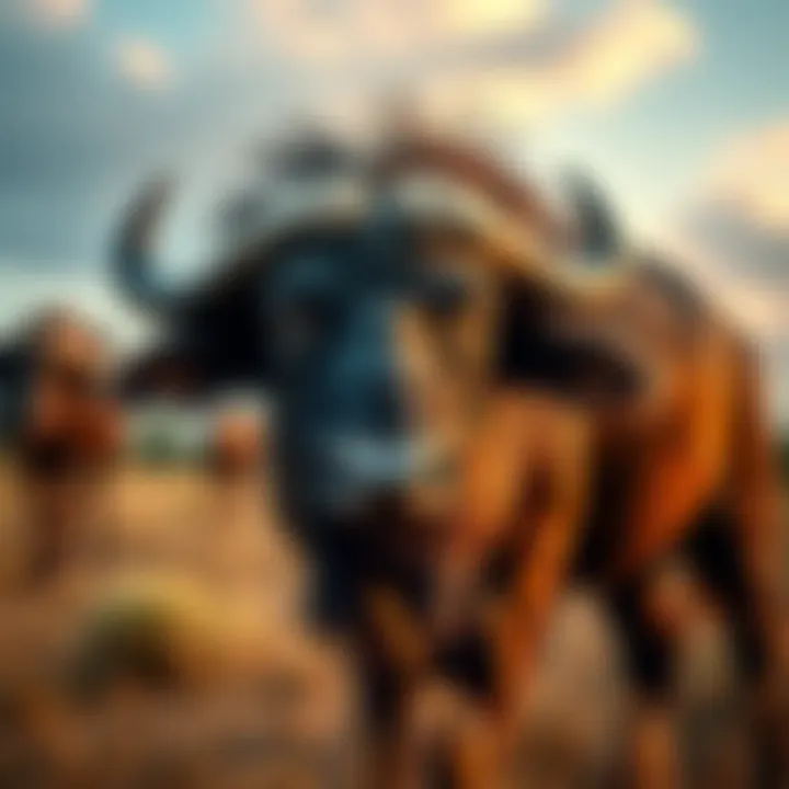 Wild Buffalo Theme Inspired by Australian Wilderness Artistic depiction of a wild buffalo in the Australian outback reflecting the cultural theme of the casino game