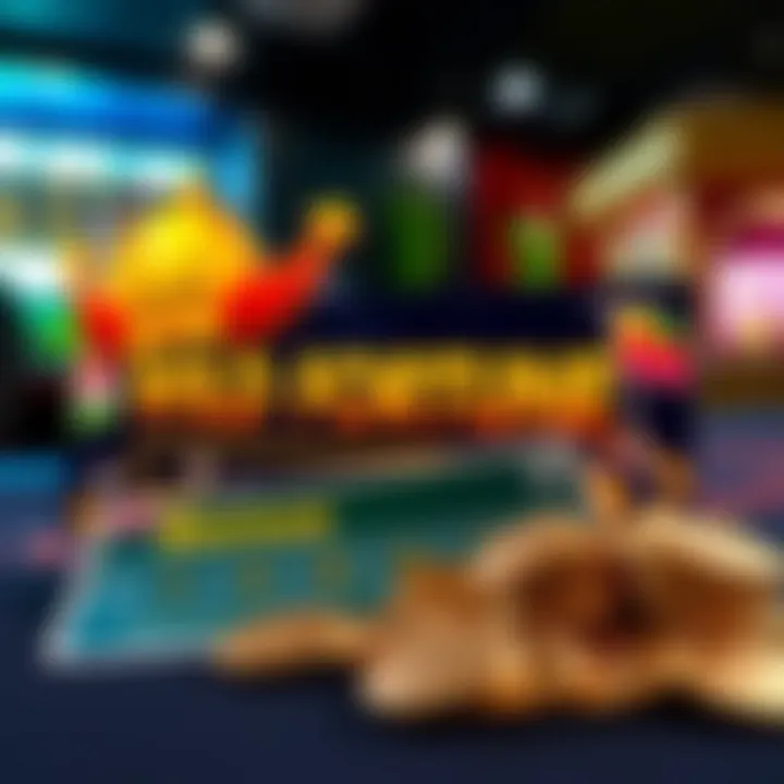 Australian Casino Elements and Bonus Voucher for Wild Fortune Graphic depicting Australian themed casino elements with coins and a welcome bonus voucher