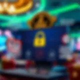 Graphic showing secure online practices to protect against fraudulent schemes