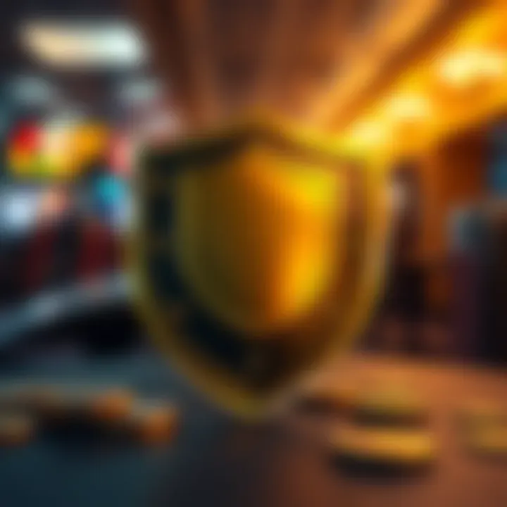 Protecting Your Digital Assets from Fraud Graphic showing a secure shield protecting digital currency and gaming tokens from fraudulent activities