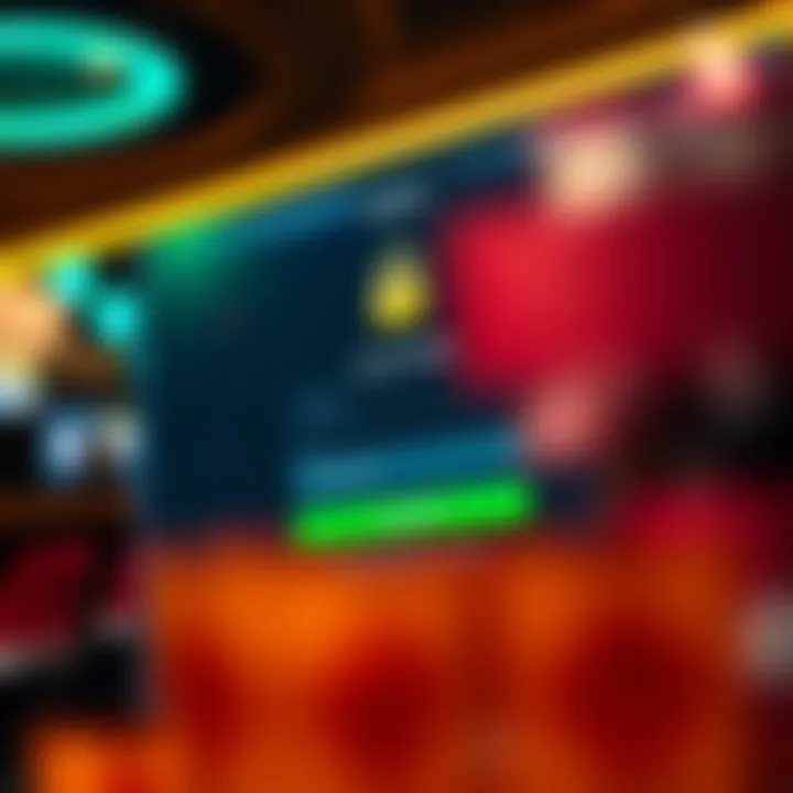 User interface of Wild Fortune Casino Australia login screen with secure access features