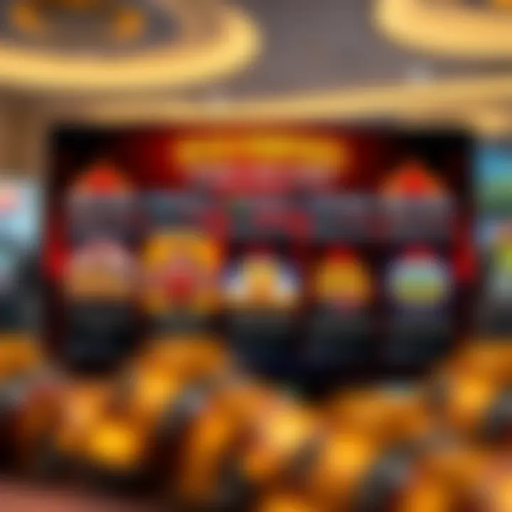 Online casino interface displaying various slot games and bonus offers