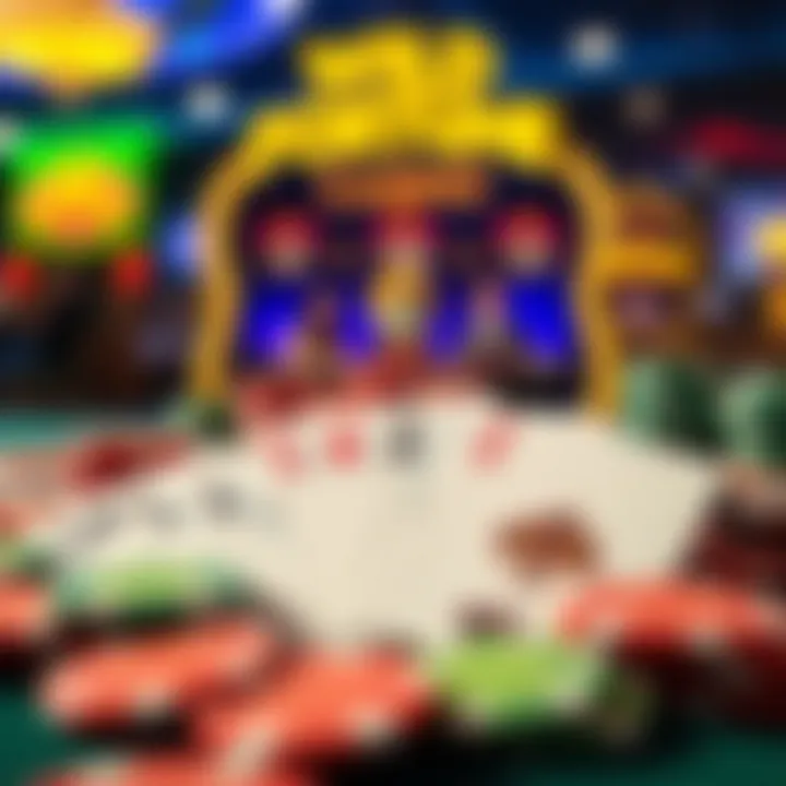 Overview of Bonus Options at Wild Fortune Casino Colorful casino chips and playing cards representing various bonus options at Wild Fortune casino