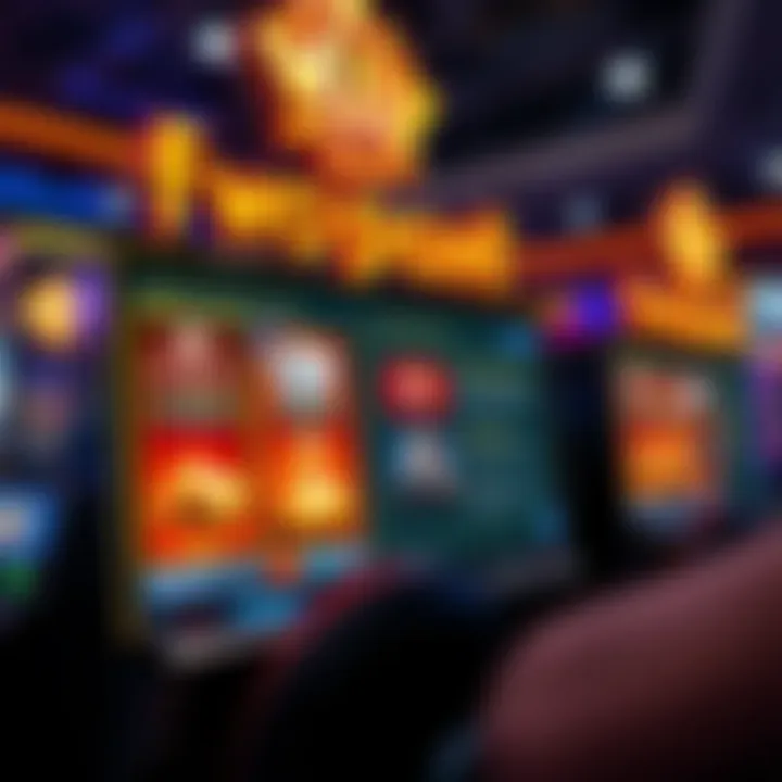 Casino interface showing bonus features and gameplay options