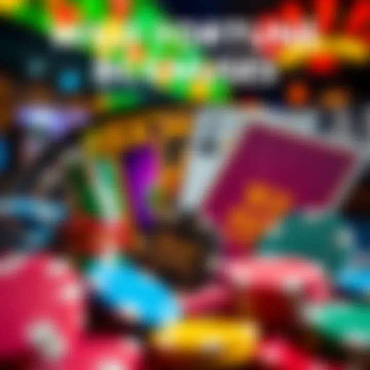 Colorful casino chips and cards representing various Wild Fortune Casino bonuses