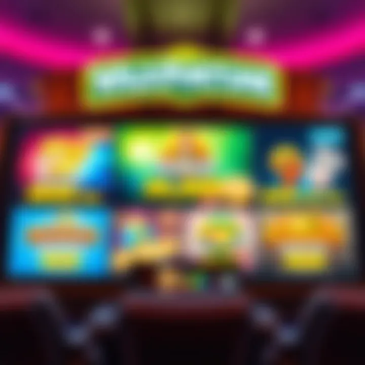 Overview of Wild Fortune Casino Bonuses Bright casino interface showing various bonus offers available to players