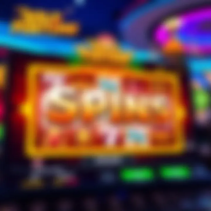 Illustration of a digital casino interface showcasing free spins bonuses at Wild Fortune Casino