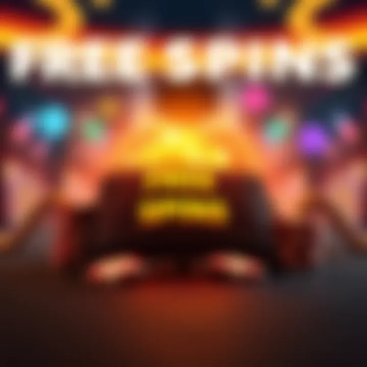 Graphic depicting a digital wallet with casino chips and a glowing free spins icon