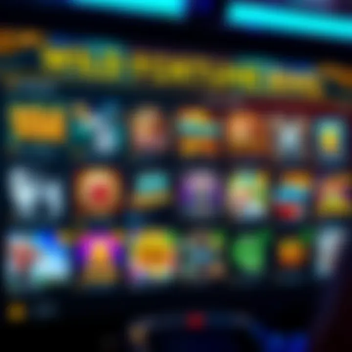 Wild Fortune Casino Game Selection Interface Digital casino interface showing diverse game options and betting features