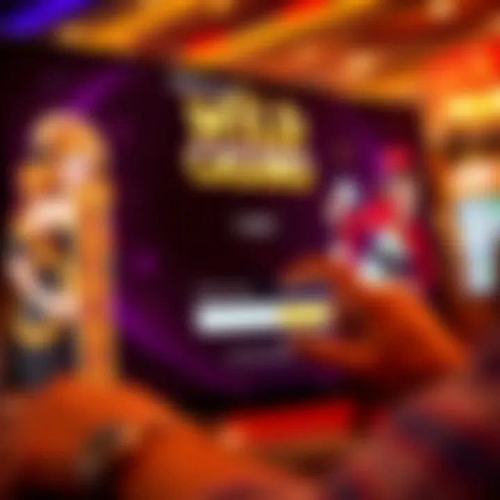 User entering login credentials on Wild Fortune Casino website