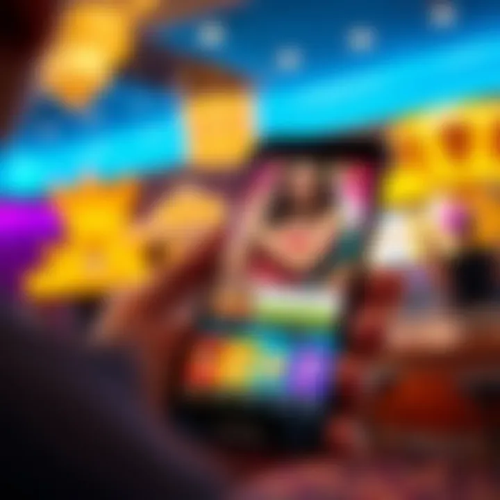 User-friendly mobile casino platform displaying promotional bonuses on a smartphone