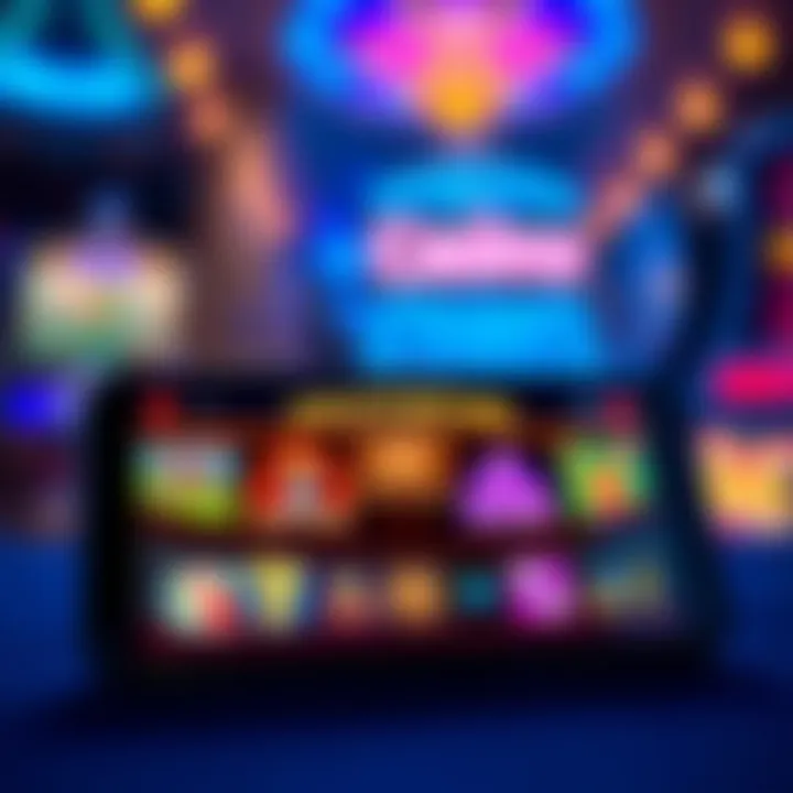 Mobile device displaying Wild Fortune Casino interface with various game options