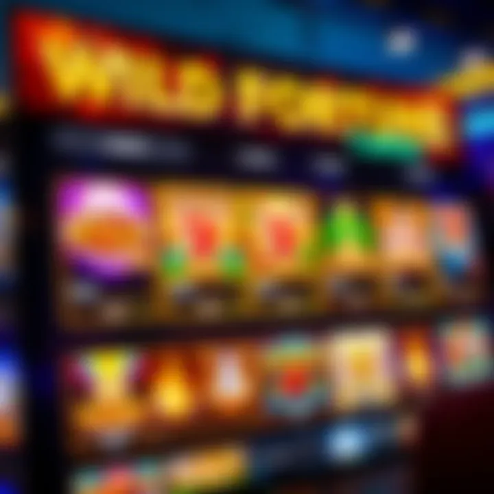 Wild Fortune Casino online interface showcasing a variety of slot games and vibrant graphics