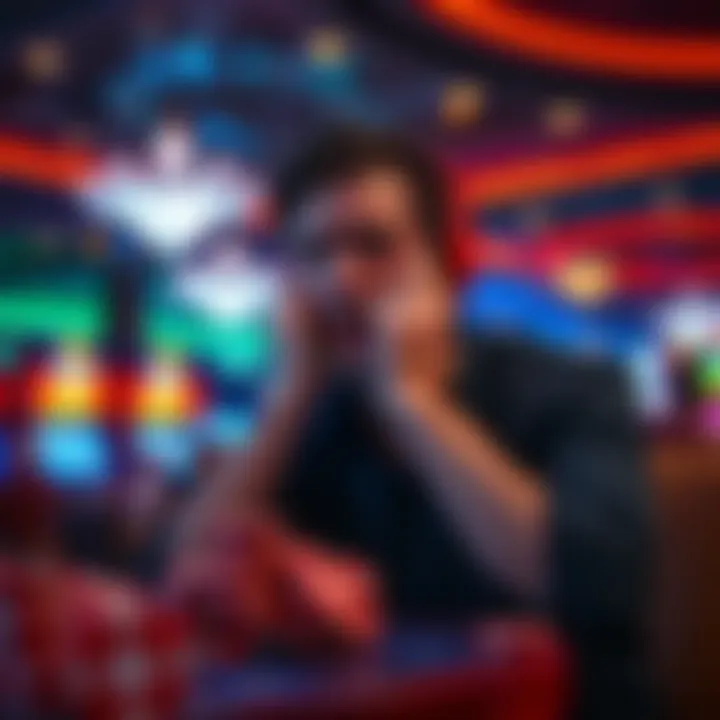 Illustration showing a player frustrated due to withdrawal delays at an online casino