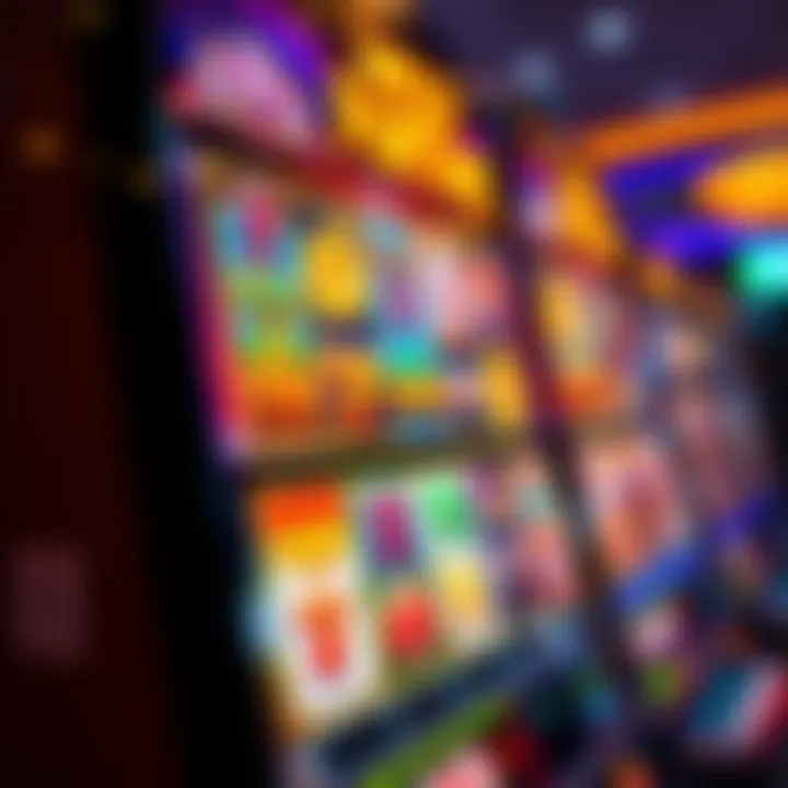Wild Fortune Online Casino Game Variety Colorful digital slot machine interface showcasing a variety of casino games on screen