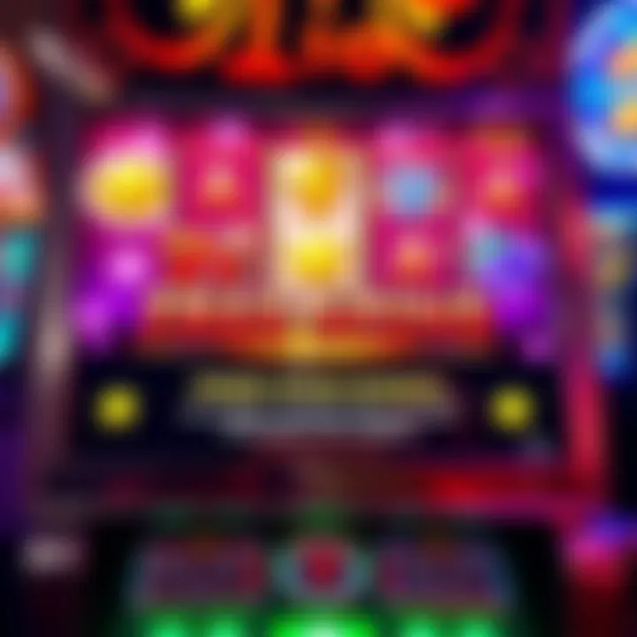 Slot machine display showing free spins bonus activation with vibrant symbols