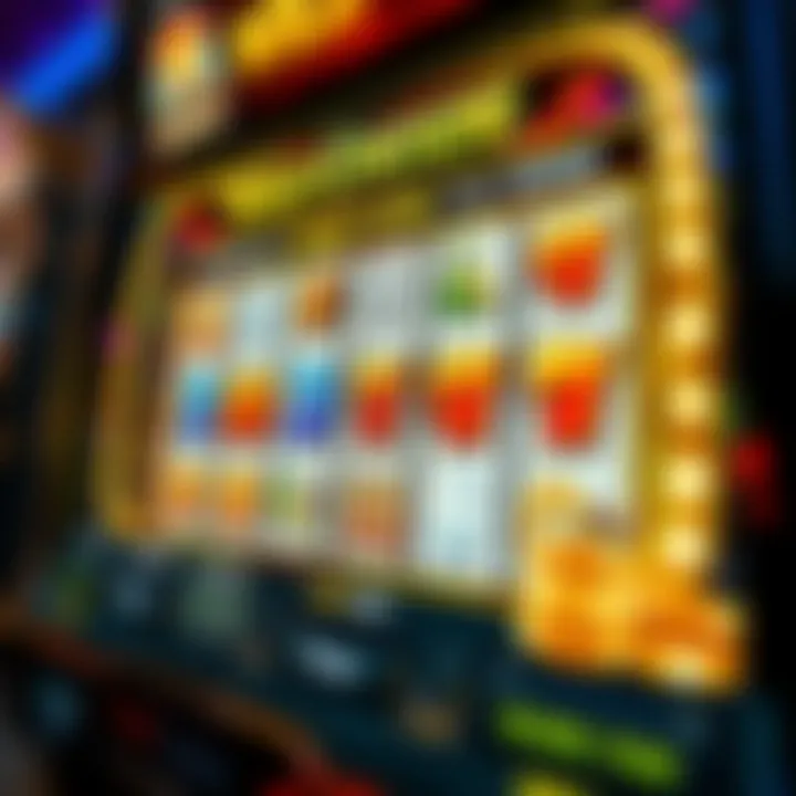 Slot machine interface showing free spins available within an online casino game
