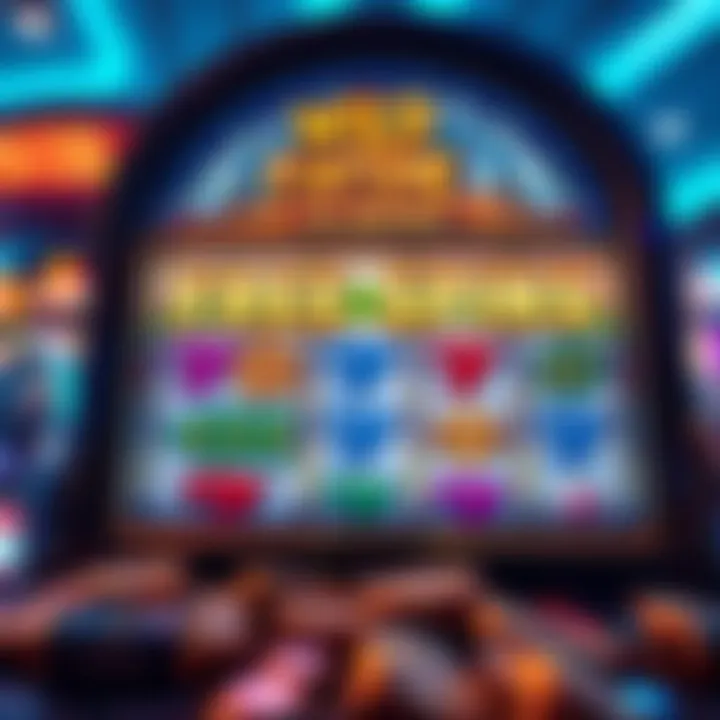 Illustration of a slot machine showing free spins and coins symbolizing no deposit bonuses