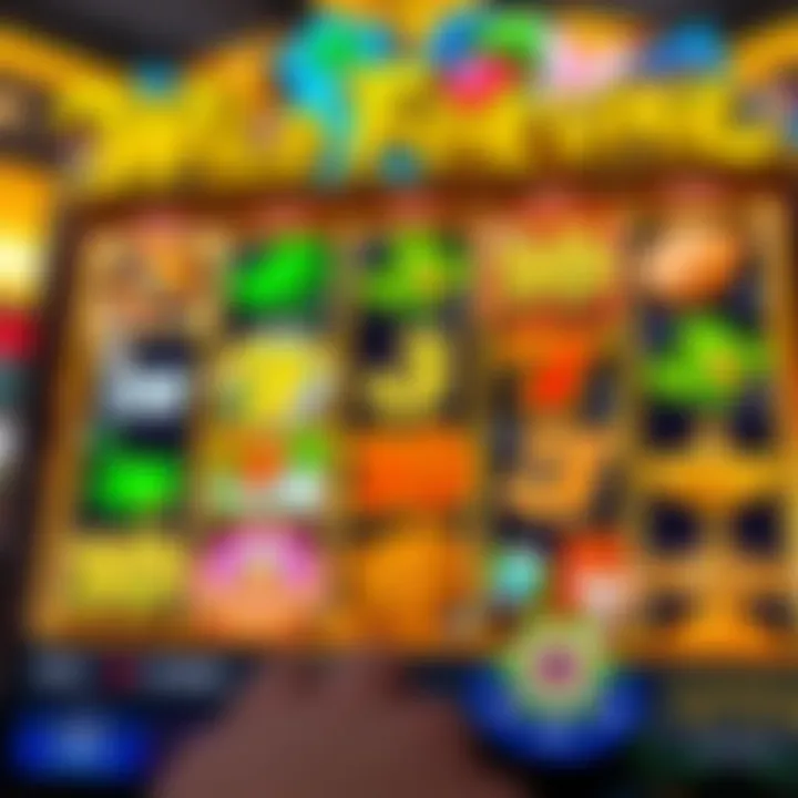 Wild Fortune slot game interface showing colorful symbols and dynamic background