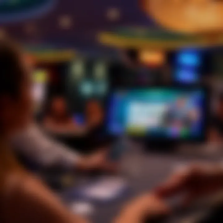 Interactive Live Dealer Experience at Wild Fortune Casino Live dealer hosting a card game with a digital interface showing player options and betting chips