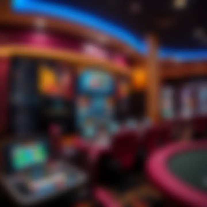 Interface displaying Wild Fortune online poker lobby with game options and colorful graphics